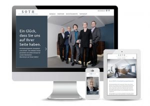 Website für die Kanzlei Soth in Norderstedt
